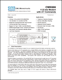 Click here to download CMX866D6 Datasheet