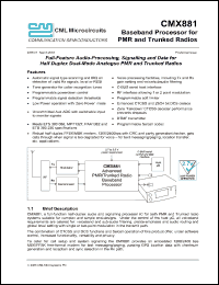 Click here to download CMX881E1 Datasheet