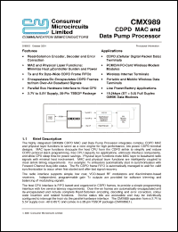 Click here to download CMX989E1 Datasheet