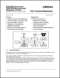 Click here to download CMX654 Datasheet