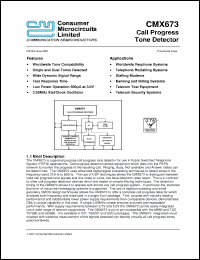 Click here to download CMX673 Datasheet