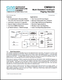 Click here to download CMX813 Datasheet