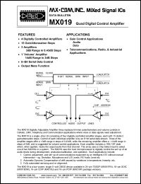 Click here to download MX019 Datasheet