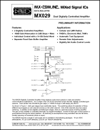Click here to download MX029 Datasheet