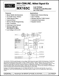 Click here to download MX165C Datasheet