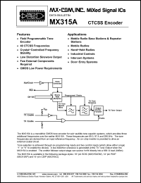 Click here to download MX315 Datasheet