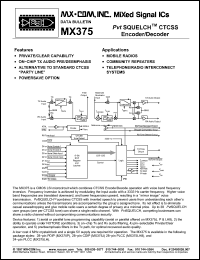 Click here to download MX375 Datasheet