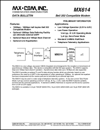 Click here to download MX614 Datasheet