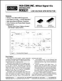 Click here to download MX631DW Datasheet