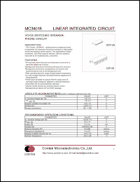 Click here to download MC34018 Datasheet