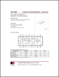 Click here to download TA7738P Datasheet