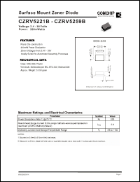 Click here to download CZRV5240B Datasheet