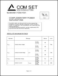 Click here to download MJ1001 Datasheet