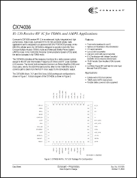 Click here to download CX74036 Datasheet