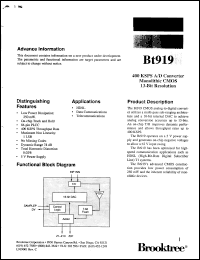 Click here to download BT919EPJ Datasheet