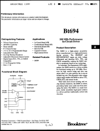 Click here to download BT694KHJ Datasheet