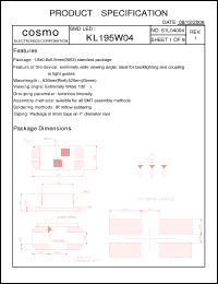 Click here to download KL195W04 Datasheet