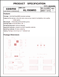 Click here to download KL-195W03 Datasheet
