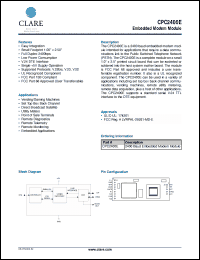 Click here to download CPC2400E Datasheet
