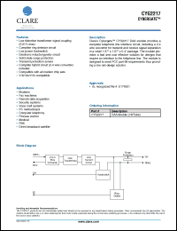 Click here to download CYG2217 Datasheet