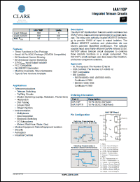 Click here to download IAA110PTR Datasheet