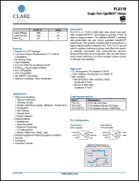 Click here to download PLA110 Datasheet