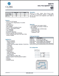 Click here to download XAA170PTR Datasheet