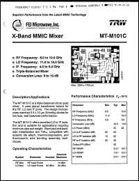 Click here to download MT-M101C Datasheet