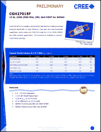 Click here to download CGH27015F Datasheet