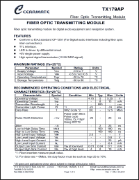 Click here to download TX179AP Datasheet