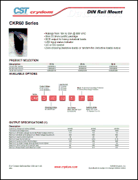 Click here to download CKRA6010 Datasheet