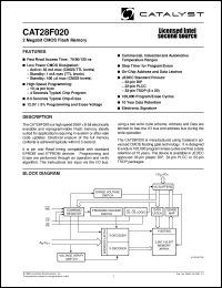 Click here to download CAT28F020NA-70T Datasheet