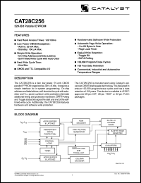 Click here to download CAT28C256T13-12T Datasheet