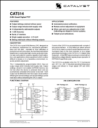 Click here to download CAT514JI-TE13 Datasheet