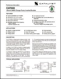 Click here to download CAT660EZD8 Datasheet