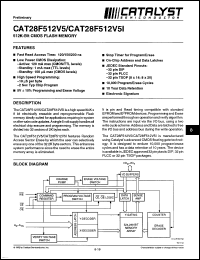 Click here to download CAT28F512V5HDI12 Datasheet