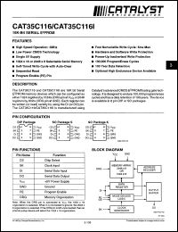 Click here to download CAT35C116SI Datasheet