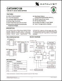 Click here to download CAT24WC12833WATE13 Datasheet