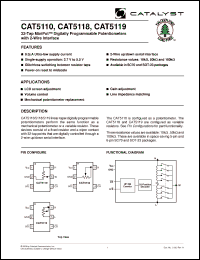 Click here to download CAT5119SBI-00-T10 Datasheet