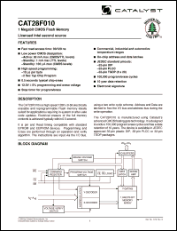 Click here to download CAT28F010H-12T Datasheet