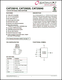 Click here to download CAT25020VP2AT3 Datasheet
