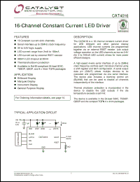 Click here to download CAT4016W-T1 Datasheet