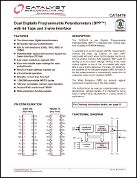 Click here to download CAT5419WI-00 Datasheet