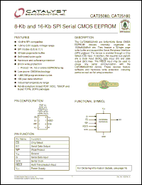 Click here to download CAT25160VP2IT3 Datasheet