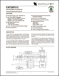 Click here to download CAT28F512G-12T Datasheet