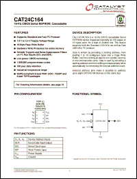 Click here to download CAT24C164WIT3 Datasheet