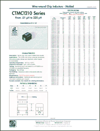 Click here to download CTMC1210F-R010J Datasheet