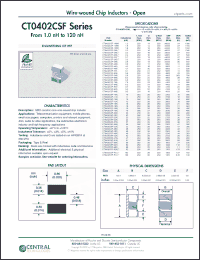 Click here to download CT0402CSF-82NJ Datasheet