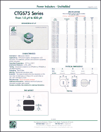 Click here to download CTGS75F-180K Datasheet