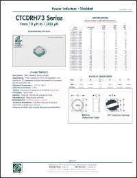 Click here to download CTCDRH73F-331M Datasheet